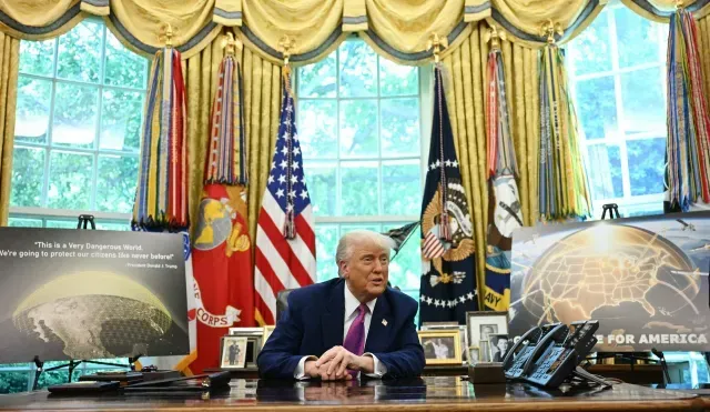 Donald Trump aseguró que la Cúpula Dorada quedaría terminada en tres años