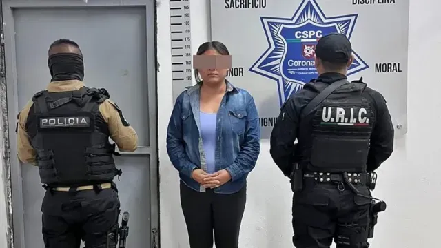 Detenida por conducir un automóvil robado. Foto: CSPC Coronango