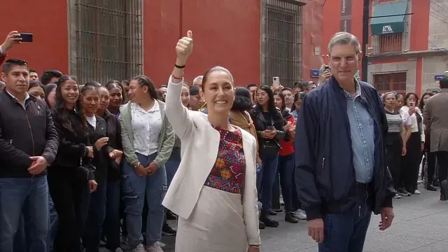 Sheinbaum Pardo luego de su voto en la Ciudad de México. Foto: Cepropie