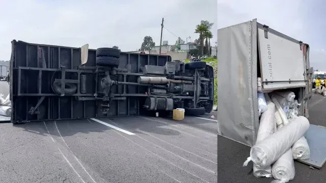 La unidad transporaba material con sentido a la ciudad de Puebla. Foto: N+