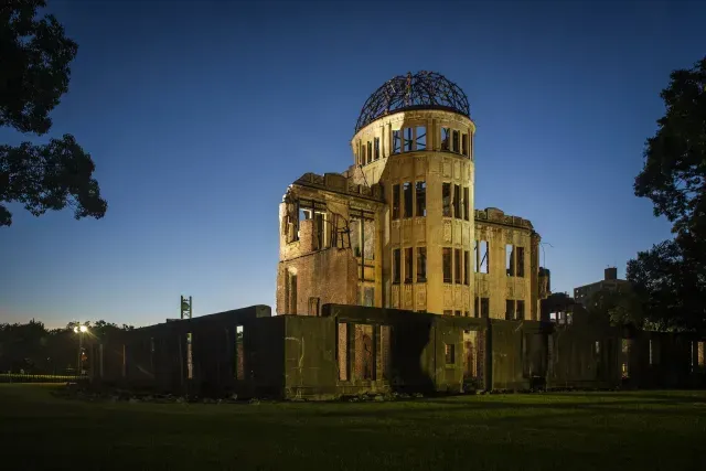 Museo Memorial de la Paz de Hiroshima; la Cúpula de Genbaku fue el único edificio que sobrevivió a bomba atómica de Hiroshima