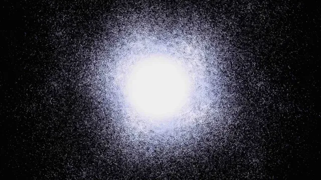 Ilustración artística de cómo se vería un agujero blanco