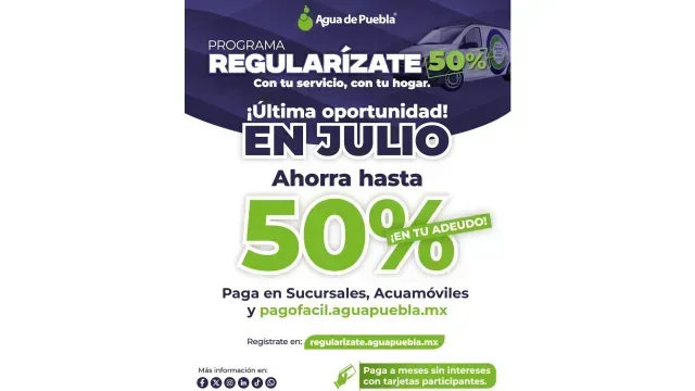 Extiende Agua de Puebla Programa "Regularízate"