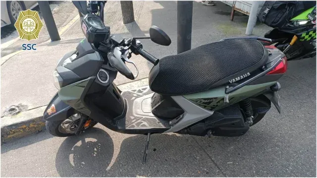 Moto del detenido en la GAM, CDMX. Foto: SSC CDMX