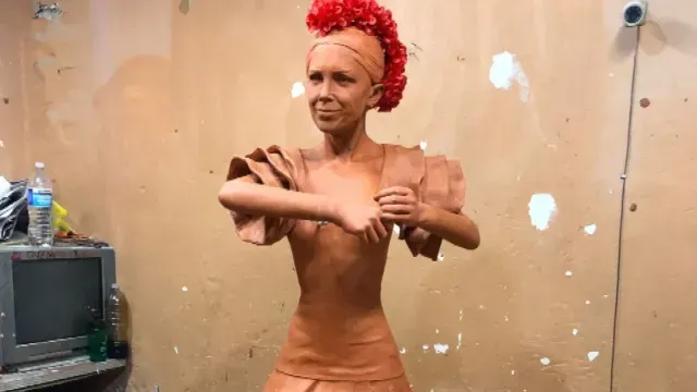 Escultura de Florinda Meza en Zacatecas.  Foto: Víctor Hugo Yáñez Piña