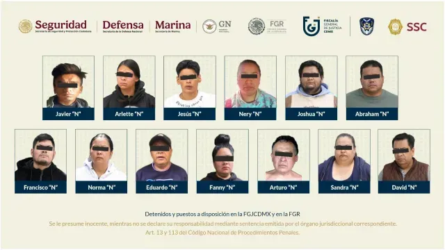 13 detenidos implicados en el caso de Ximena Guzmán y José Muñoz, funcionarios de la CDMX asesinados en mayo pasado.