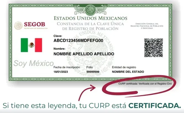 CURP Certificada 2025