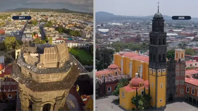 Restauran el templo de San Francisco tras sismo en Puebla. Foto: Archivo | N+
