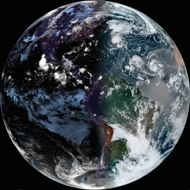 Equinoccio del 22 de septiembre del 2025 visto desde el espacio por satélite de la NOAA
