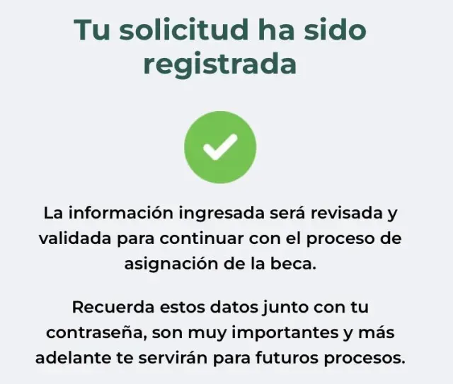 Registro exitoso Beca Rita Cetina 2025