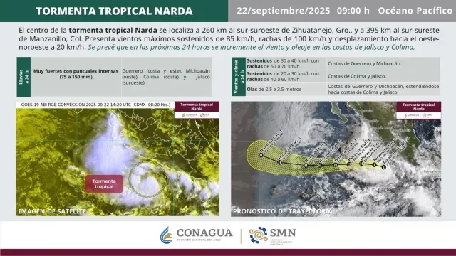 Tormenta tropical Narda.