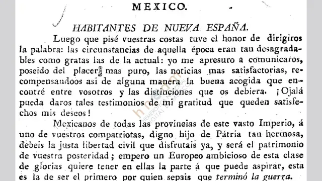 Juan O'Donojú informa que la guerra por la Independencia había terminado. Foto: HNDM