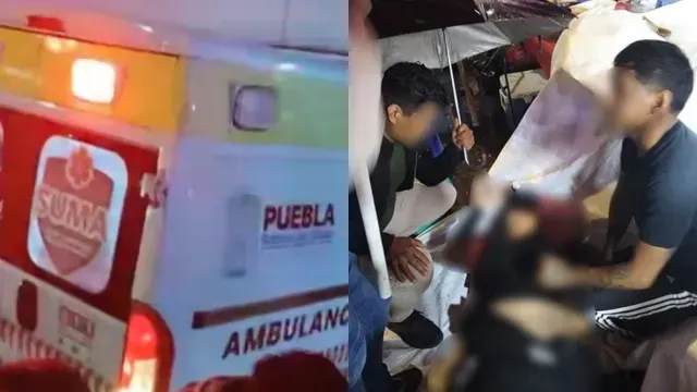 Mujer que cae de rueda de la fortuna en San Miguel Canoa es llevada al hospital