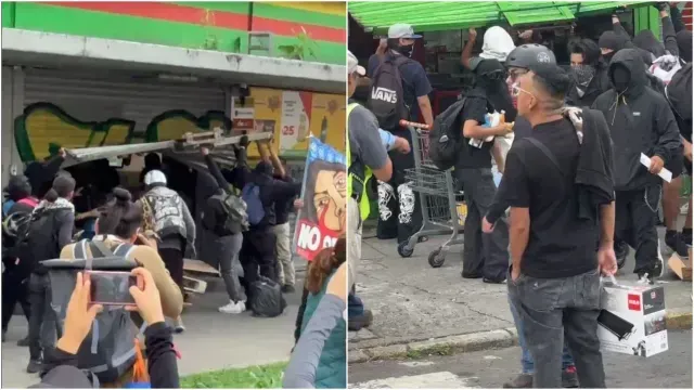 Saqueos y destrozos durante marcha del 2 de Octubre en CDMX