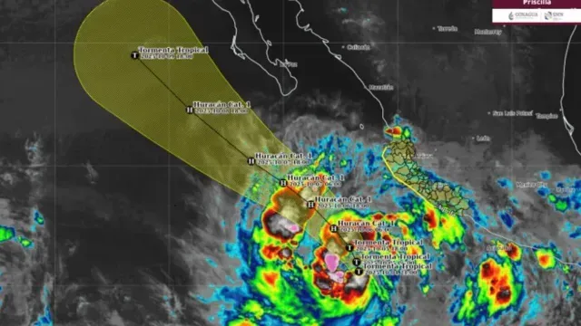 Tormenta Tropical Priscilla. Foto: Conagua