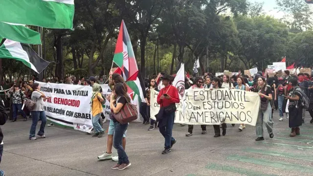 Marcha Palestina Hoy en la CDMX. Foto: N+