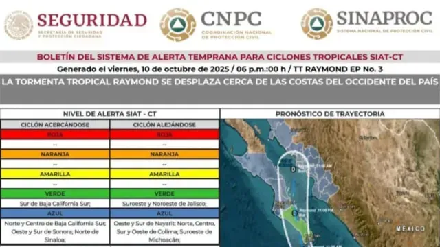 Lista de municipios Tormenta Tropical Raymond Sonora
