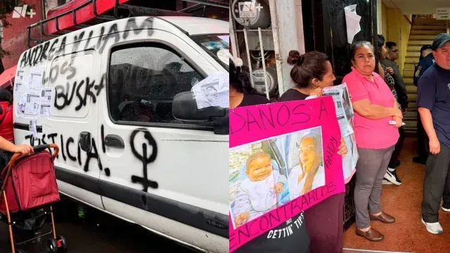 Multitud irrumpe en panadería de Ex pareja de Andrea Negrete. Foto: N+