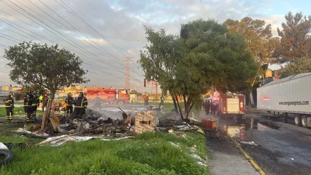 Así quedó la zona del incendio de hoy, en Iztapalapa. Foto: N+