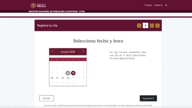 Registro CURP Biométrica Octubre 2025