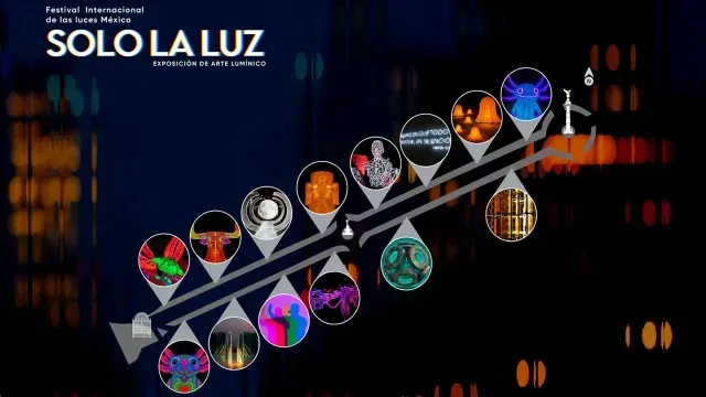Mapa del Festival de las Luces (Filux) CDMX 2025