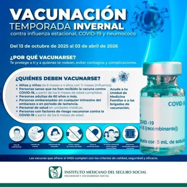 Vacunación temporada invernal en Sonora