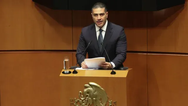 Omar García Harfuch, titular de la Secretaría de Seguridad y Protección Ciudadana, en el Senado. Foto: Cuartoscuro