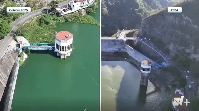 Recuperación de la presa de Valle de Bravo del Sistema Cutzamala. Foto: Captura de pantalla
