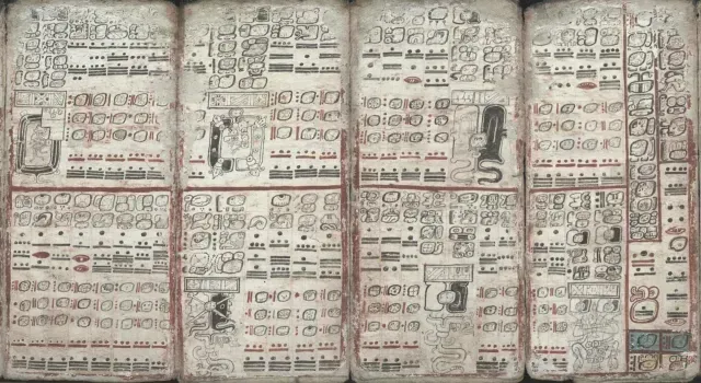 Imagen del Códice Drede compuesto por los mayas