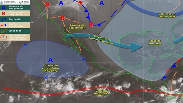 Fenómenos meteorológicos actuales en la República Mexicana. Foto: SMN