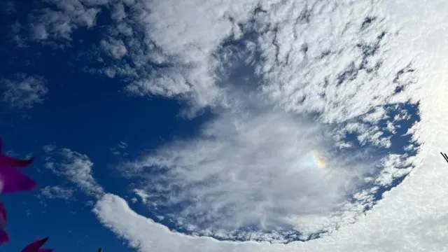 Se forman nubes cavum en cielo de Puebla. Foto: Edgar Zúñiga