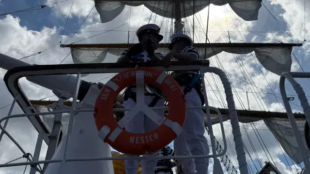 Buque Cuauhtémoc en Cozumel