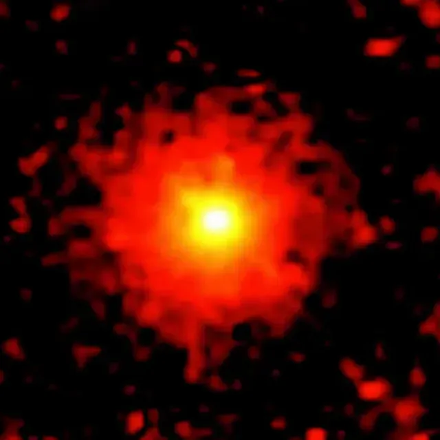 Fotografía infrarroja del cometa 3I/ATLAS hecha por el James Webb