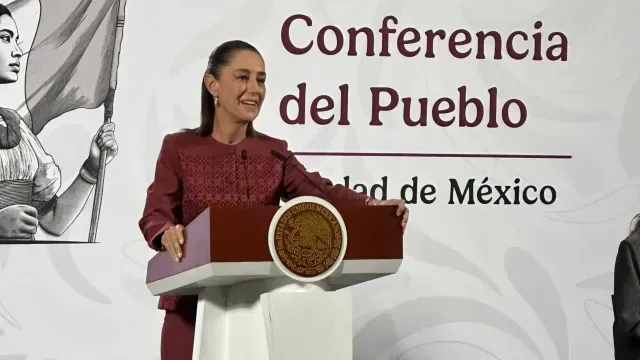 Claudia Sheinbaum, durante su conferencia de prensa el 24 de noviembre 2025