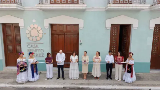 Claudia Sheinbaum inaugura el Museo Casa Benito Juárez. Foto: Presidencia