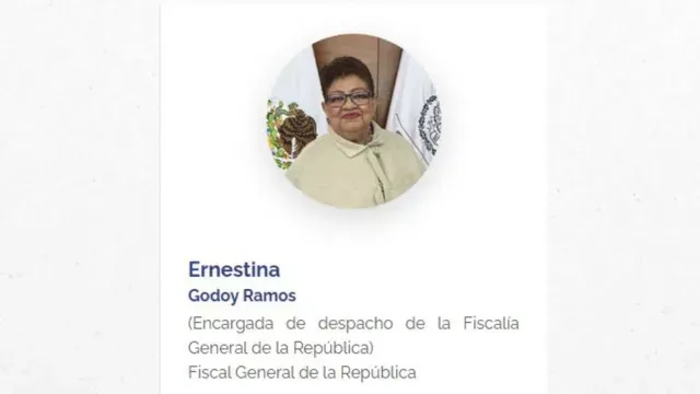 Ernestina Godoy, aparece en directorio de FGR como encargada de despacho. Foto: FGR
