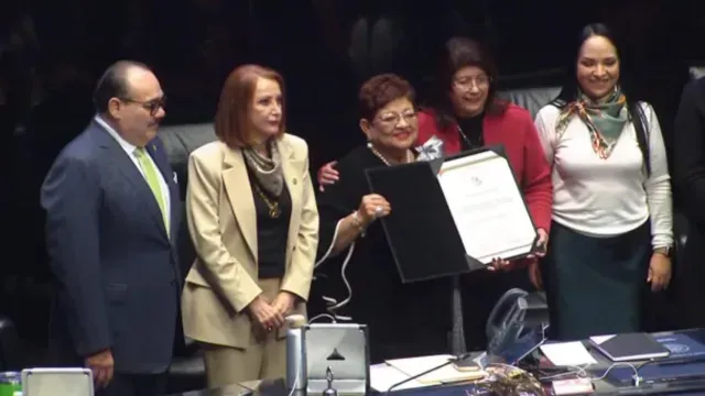 Ernestina Godoy durante la toma de protesta como nueva fiscal de la República. Foto: N+