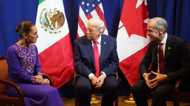 Presidenta de México se Reúne con Trump y Carney. Foto: @Claudiashein