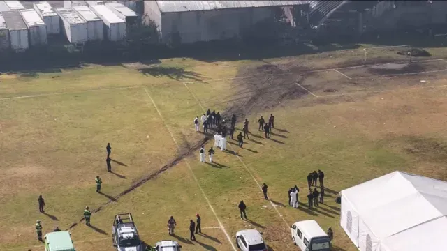 Zona donde se deplomó una aeronave en Toluca
