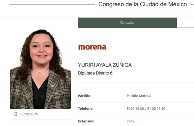 Diputada Yuriri Ayala, Morena. Foto: Congreso CDMX