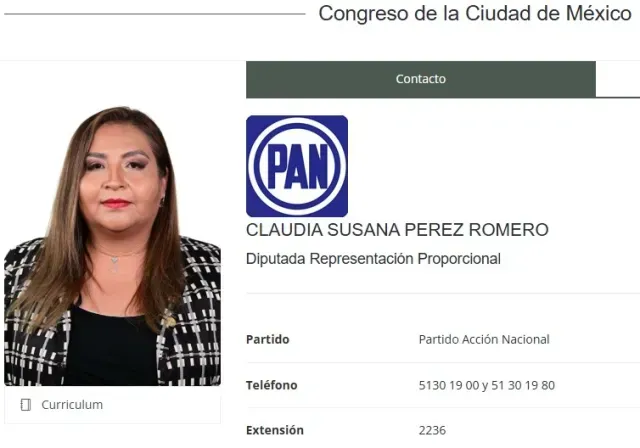 Diputada Claudia Pérez. Foto: Congreso CDMX