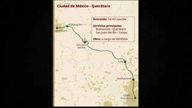 Ruta del Tren México-Querétaro. Foto: Gobierno de México