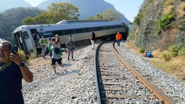 Se Descarrila el Tren Interoceánico en Oaxaca. Foto: Semar