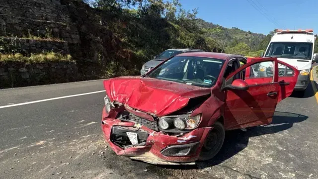 Accidente en Puebla. Foto: Guardia Nacional