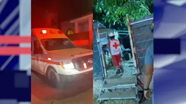 Los brigadistas de SINAREM encontraron a la persona en la sala de su casa con la herida expuesta