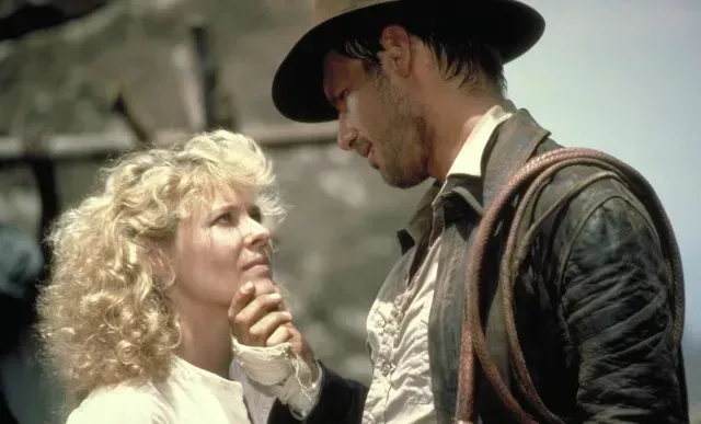 Harrison Ford y Kate Capshaw en Indiana Jones y el templo de la perdición