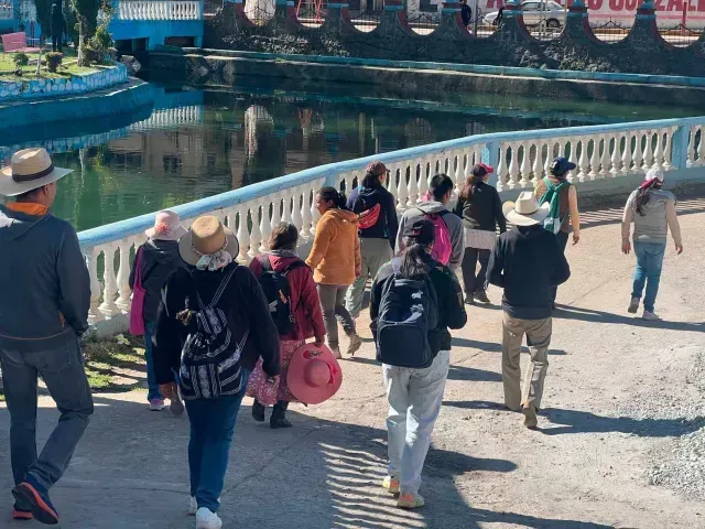 Adultos mayores, mujeres y menores han podido comprobar en estos recorridos el cementerio de árboles en que los talamontes han convertido el bosque, al que incluso le han prendido fuego
