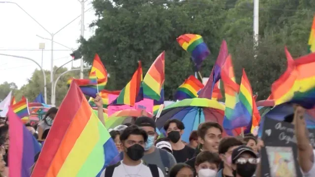 Se Llevo con Éxito la Marcha del Orgullo y Dignidad LGBT en Querétaro 2023. Foto: N+