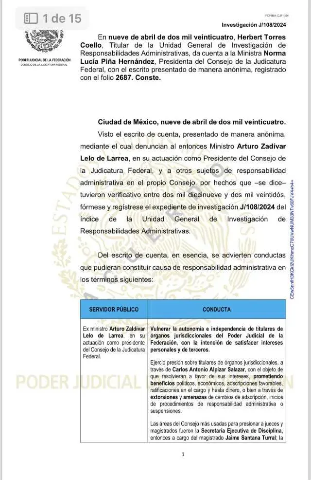 Arturo Zaldívar Investigación