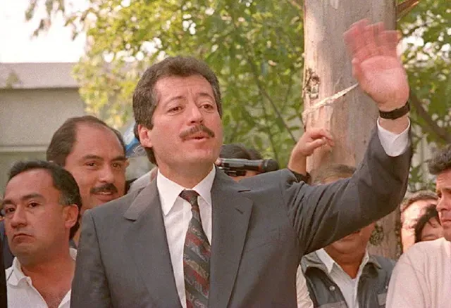 Luis Donaldo Colosio durante un mitin